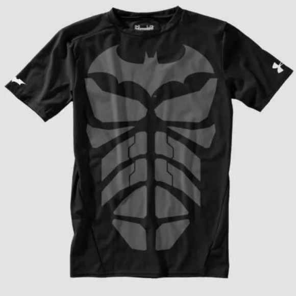 Under Armour BATMAN compression Shirt Black HeatGear Alter Ego Mens Size Small - Picture 1 of 4